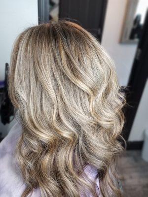 Icy blonde highlights