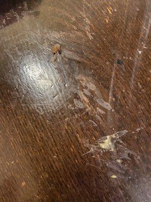 One of the roaches after the server swiped it with the napkin.