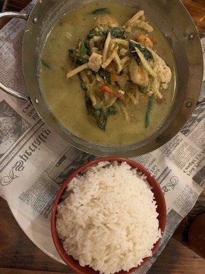 Green Curry  with shrimp