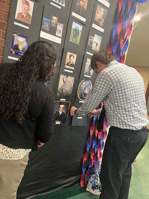 Assembling the Veterans Wall of Honor