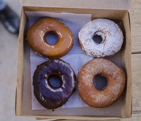 Salted caramel, cream cheese, chocolate, and cinnamon sugar