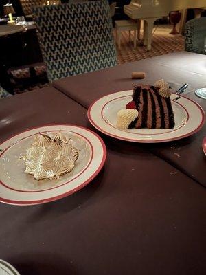 Chocolate Cake and Baked Alaska