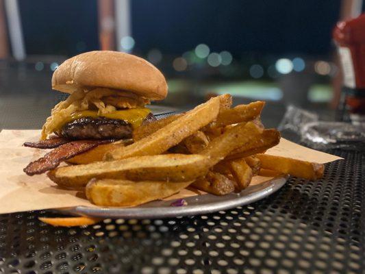 Bistro burger and fries