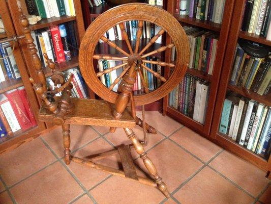 One of the spinning wheels, we may provide for practice on site during spinning classes.