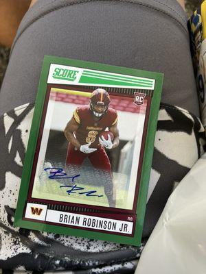 Brian Robinson junior card auto!!