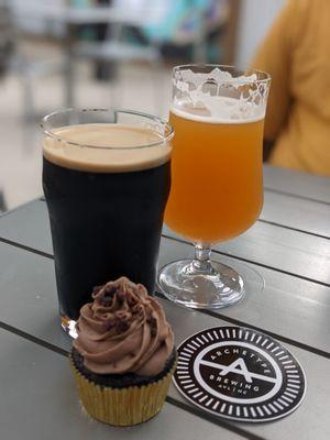 Beer and coffee cupcake!