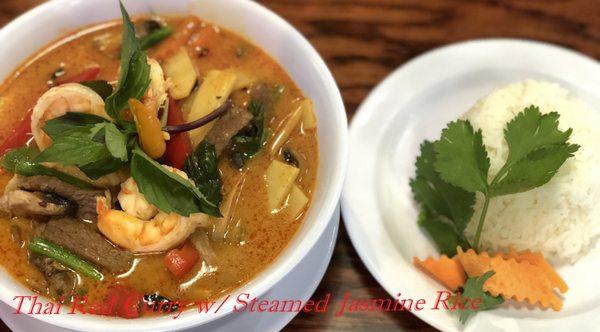 Thai Red Curry w/ Steamed Jasmine Rice