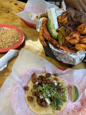 Al pastor taco and marrano mix