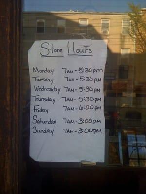 Egypt Star Fall/Winter Hours