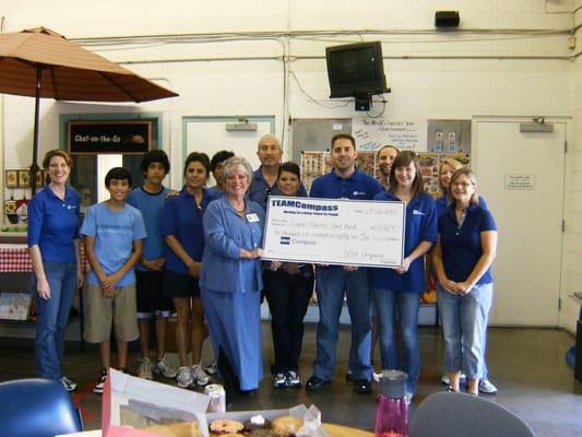 Desert Mission Food Bank recently received a very generous donation from the folks at Compass Bank!