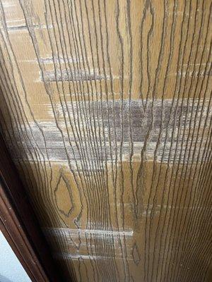 Scratched door