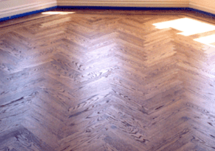 Custom Hand Laid Herringbone Flooring