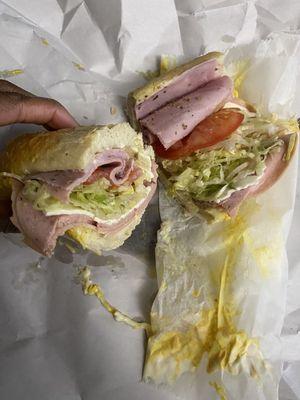 American Hoagie with mustard and Mayo