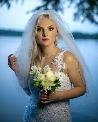 Makeup for a beautiful bride.