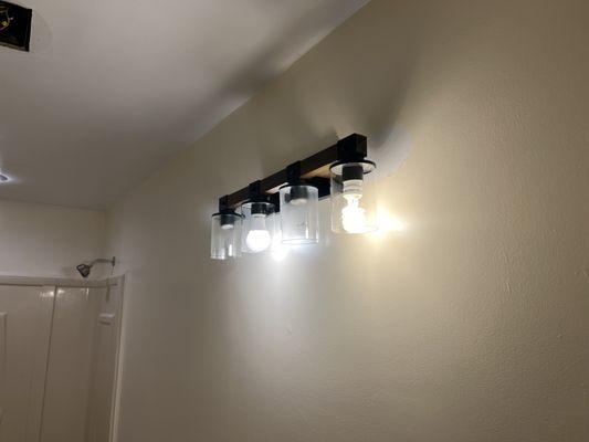 Vanity Lighting Installation