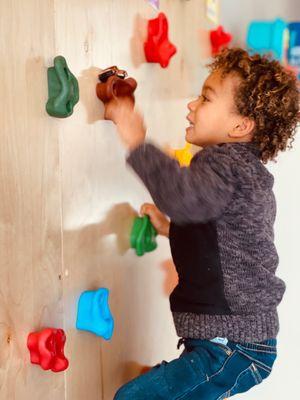 Reaching new heights with our new climbing wall!