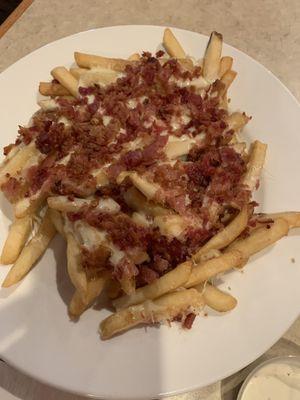 French fries with cheese and bacon