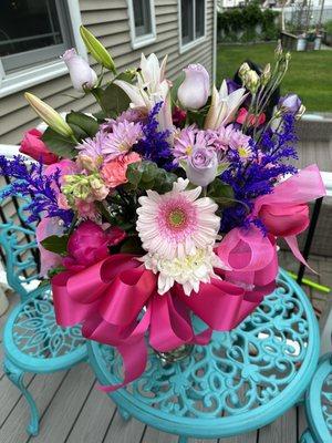 Florist's choice bouquet for a special birthday.