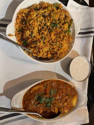 Chicken Biryani, Raita