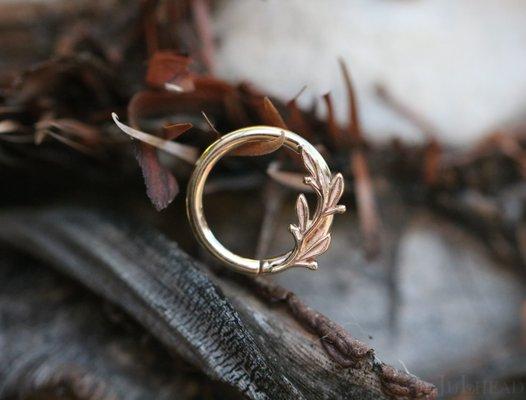 "Amity Ring" is perfect for a Daith or Septum piercing.