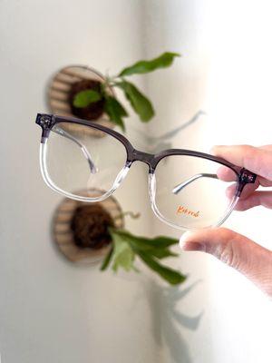 Large Half Gray Half Clear Glasses