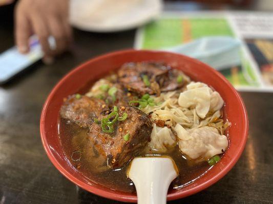 Wonton Beef Slice Noodle Soup