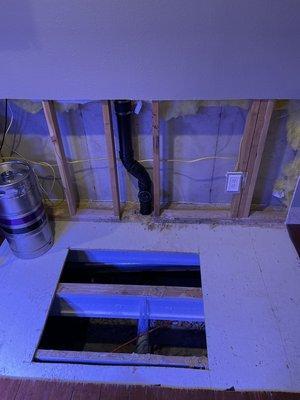 Repair due to plumbing pipe