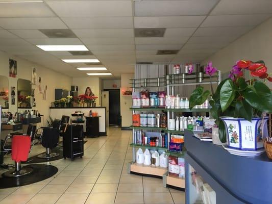 Inner view of the salon. Quite neat and organized.