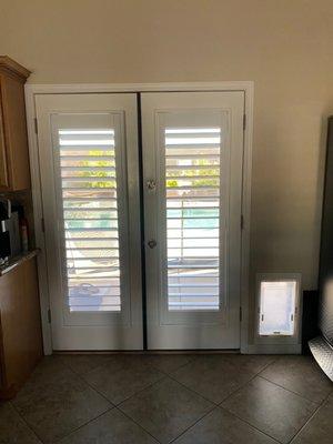 They were able to add shutters to our existing doors that had nothing covering the window.