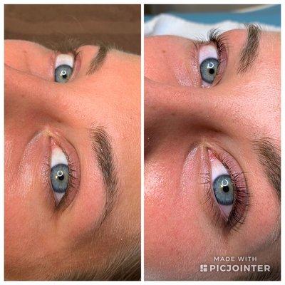 Lash lift and tint