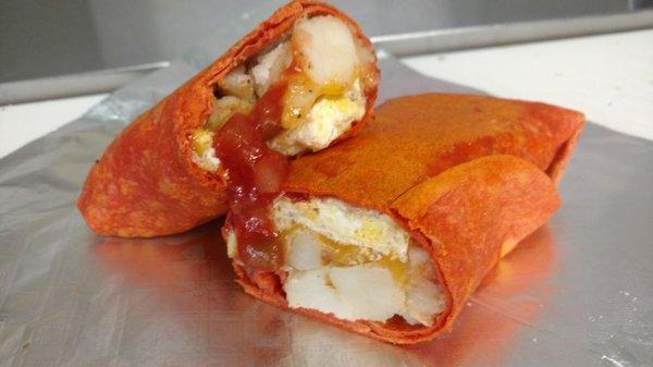 Our famous breakfast burrito