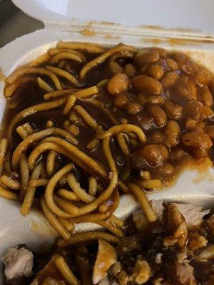 BBQ spaghetti and beans