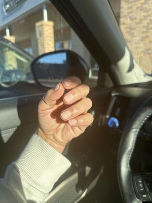 Loved the manicure and my dipped natural color nails.