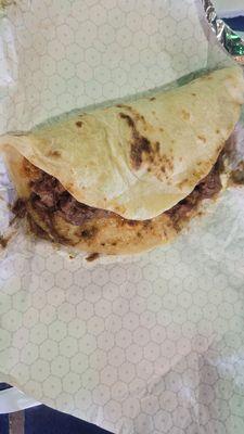 Carne guisada rice and bean pato