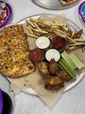 Appetizer sampler $19.49 (choice of wings or meatballs)