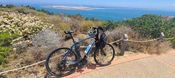 Rented bike near the Cabrillo Monument.