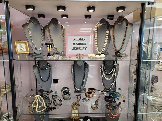 We have an entire case dedicated to Neiman Marcus jewelry.