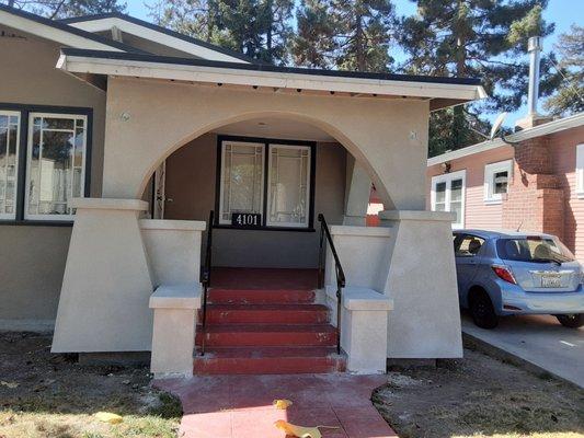 Stucco applied - ready for paint match