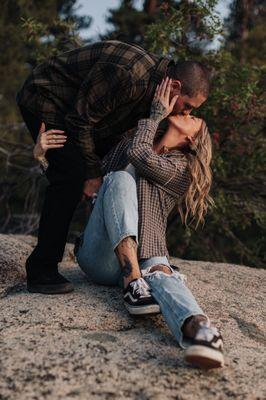 Casual Big Bear Lake engagement session