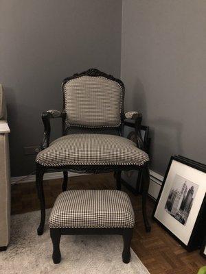 Chair completed in fall, 2020.