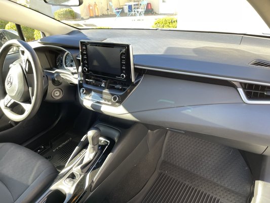 Interior of the 2021 Toyota Corolla