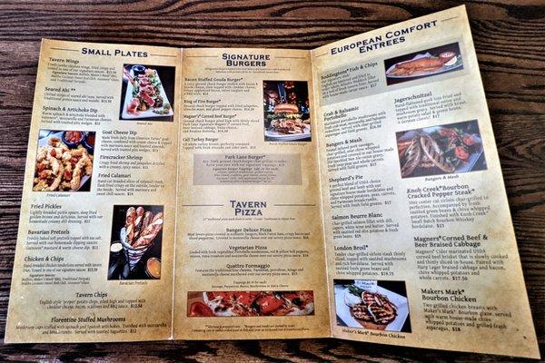 This is the inside of the drink menu.  Photo taken February 23, 2022.