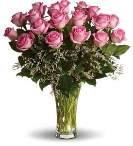 Make Me Blush - Dozen Long Stemmed Pink Roses (T4-1B)