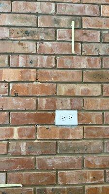 Electrical Outlet Install inside of Brick Chimney