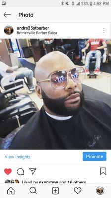 Bald Head cut & Beard trim and shape