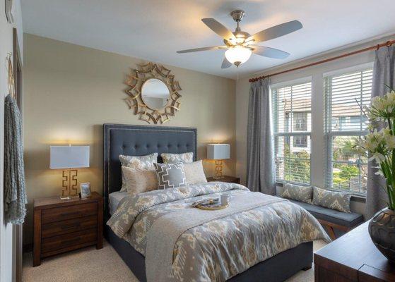 Ceiling fans with light in every room!