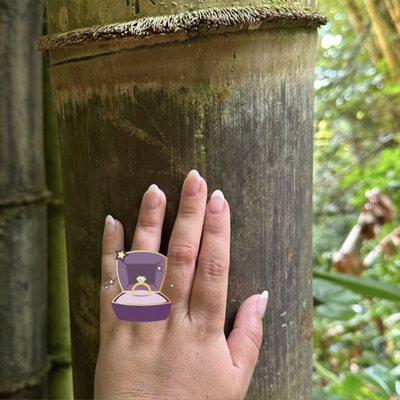 My wedding nails in the rain forest on my honeymoon