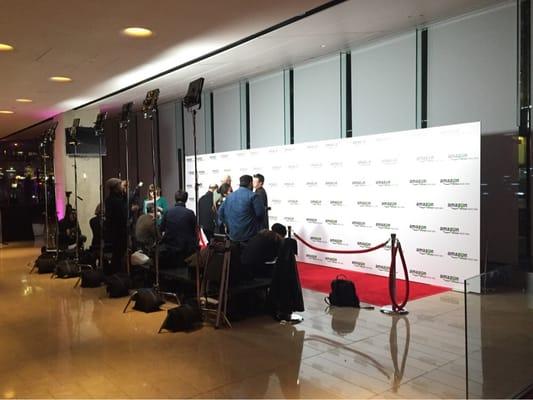 Red Carpet and step and repeat wall installation