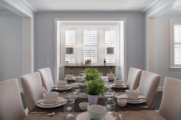 Inviting and Elegant Charlotte Dining room.