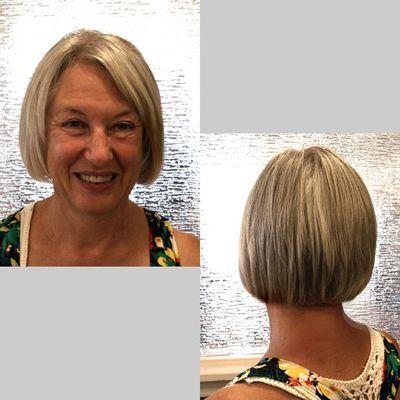 Line with layers, hair cut by Hector G.